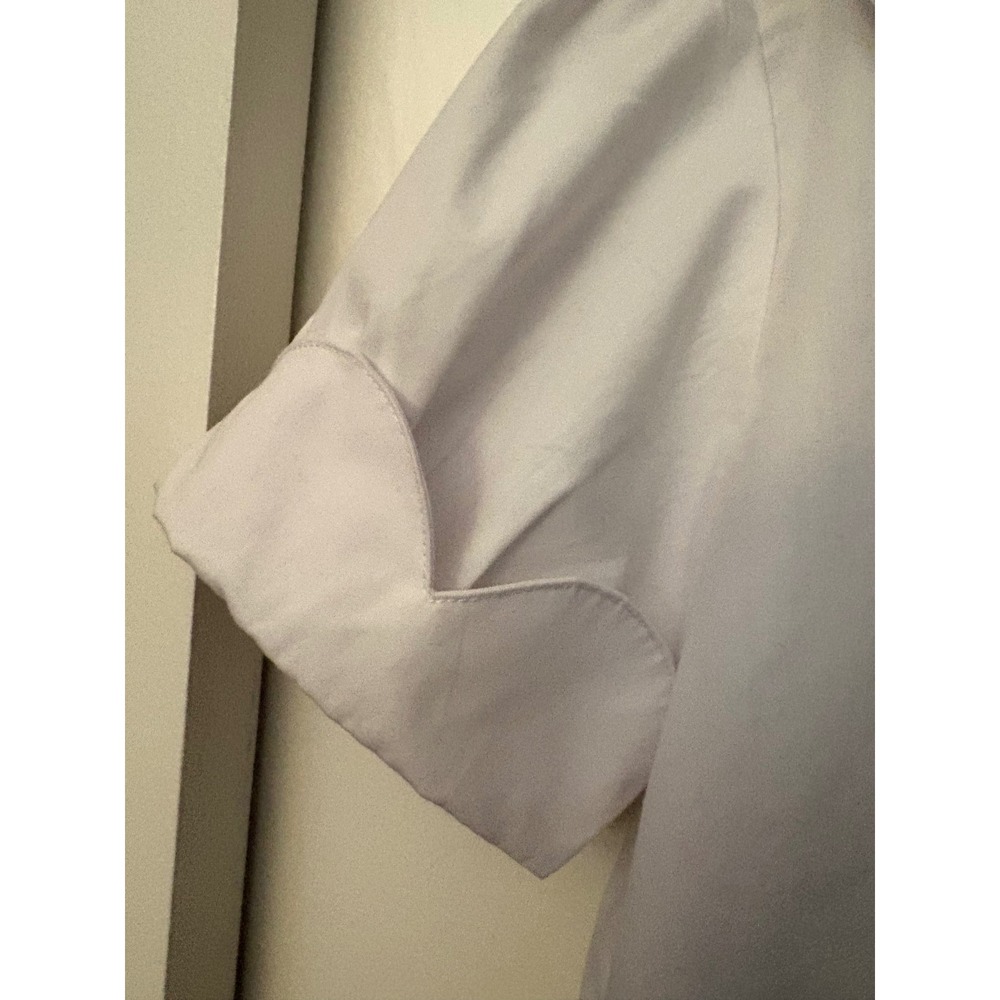The Yellow Lamp Girls White Scalloped Peter Pan Collar Blouse Button Back Size 8 - Picture 5 of 8
